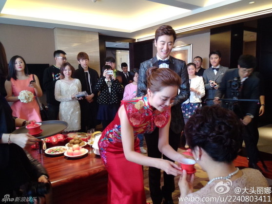 蔡琳高梓淇太原完婚 <em>新娘</em>中式<em>旗袍</em>尽显高贵