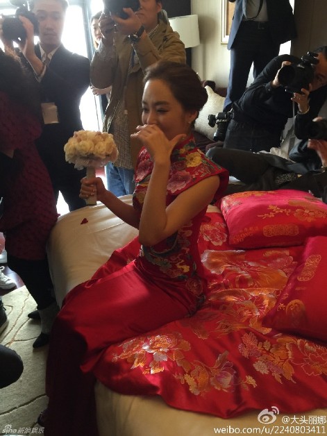 蔡琳高梓淇太原完婚 <em>新娘中式旗袍</em>尽显高贵